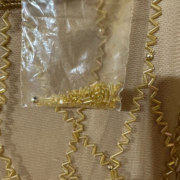 Roman's Sparkling Champagne Sleeveless Cocktail Dress With Gorgeous Beading - Picture 14 of 14